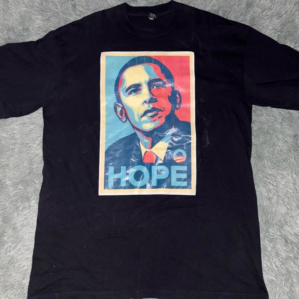 Black Graphic T-Shirt with Hope Design